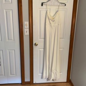 Fame & Partners Ivory Silk Gown Size 4